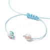 4Pcs Adjustable Nylon Cord Braided Bead Bracelets for Women Men BJEW-JB11297-5