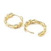 Brass Chain Charm Hoop Earrings for Women EJEW-F347-02G-02-2