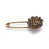 Tibetan Style Alloy Safety Brooches JEWB-WH0008-02AB-1