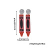Back to School Acrylic Dangle Stud Earrings FS-WGAA197-08-1