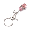 Alloy with Glass Seed Beads Keychain KEYC-MZ00010-03-4