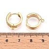 Brass Micro Pave Cubic Zirconia Hoop Earring Finding KK-N261-50G-3