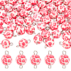 HOBBIESAY 50Pcs Spray Painted Opaque Resin Connector Charms RESI-HY0001-04-1