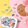 48Pcs 12 Styles Alloy Enamel Connector Charms ENAM-TA0001-38-15