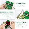  14Pcs 14 Colors Chinese Brocade Tassel Zipper Jewelry Bag Gift Pouch ABAG-NB0001-21-4