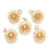 Brass Micro Pave Clear Cubic Zirconia Pendants ZIRC-B002-34G-I-1