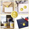 12 Sheets Self Adhesive Gold Foil Embossed Stickers DIY-WH0451-047-4