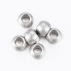 202 Stainless Steel Textured Beads X-STAS-K154-A-72P-1
