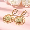 Sun Brass Hoop Earrings EJEW-H180-30B-G-1