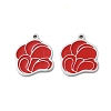 304 Stainless Steel Red Enamel Charms STAS-M102-64P-1