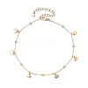 Brass Cable Chain Anklets AJEW-AN00601-01-1