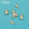 CHGCRAFT 30Pcs 5 Style Rack Plating Alloy Pendants FIND-CA0004-40-5