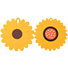 2Pcs 2 Style Flower Silicone Hot Pads AJEW-GF0011-17A-1