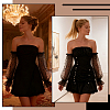 Polyester Detachable Mesh Puff Sleeves AJEW-WH0485-43C-5