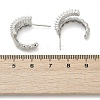 Twist Brass Micro Pave Cubic Zirconia Stud Earrings EJEW-M082-16P-02-2