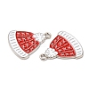 Christmas Alloy Enamel Pendants ENAM-D050-13E-02P-2