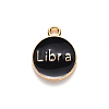 Alloy Enamel Pendants X-ENAM-S124-01B-08K-3