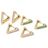 Rack Plating Triangle Brass Micro Pave Cubic Zirconia Hoop Earrings EJEW-Z059-14G-1