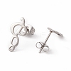 Non-Tarnish 201 Stainless Steel Stud Earring Findings EJEW-A071-15P-2