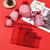 30Pcs 4 Styles Rectangle Organza Bags Jewellery Storage Pouches Wedding Favour Party Mesh Drawstring Gift OP-FS0001-01A-10