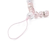 Rondelle Glass & Polymer Clay Rhinestone Beads Phone Hand Strap Chains HJEW-JM00877-01-3
