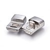 Tarnish Resistant 304 Stainless Steel Magnetic Clasps with Glue-in Ends STAS-E440-39P-3