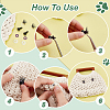 20Pcs 5 Colors Glitter Plastic Doll Craft Eyes with Eyelashes AJEW-PH0011-77-4