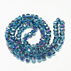 Electroplate Glass Beads Strands X-EGLA-Q094-A05-2