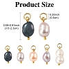 10Pcs 5 Colors Dyed Natural Cultured Freshwater Pearl Pendants PALLOY-YW00041-3