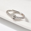 S925 Sterling Silver Adjustable Letter Rings for Women RJEW-M068-01P-E-5