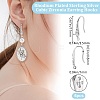 Anti-Tarnish 3 Pairs Rhodium Plated 925 Sterling Silver Earring Hooks STER-BBC0006-71-2