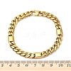 304 Stainless Steel Cuban Link Chain Bracelets for Women BJEW-G779-04A-G-5