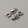 Brass Fold Over Clasps LS-KK-WH0046-51P-2