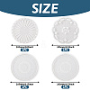 4Pcs 4 Style DIY Silicone Mandala Pattern Coaster Molds DIY-TA0006-42-3