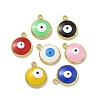 Rack Plating Brass Enamel Pendants KK-G515-17G-1