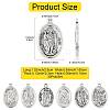 30Pcs 6 Styles Religion Tibetan Style Alloy Pendants FIND-FS0005-01-4