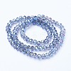 Electroplate Transparent Glass Beads Strands EGLA-A034-T2mm-Y02-2