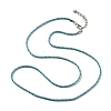 2MM Braided Round Polycotton Cord Necklace Making with Alloy Lobster Claws Clasps and Iron End Chains NJEW-Q031-01C-2