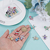 24Pcs 12 Colors Glass Pearl Pendants PALLOY-GO00070-3
