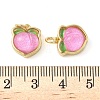 Brass Resin Charms KK-C110-24B-G-3