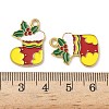 304 Stainless Steel Enamel Pendants STAS-L300-012G-21-3
