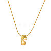 304 Stainless Steel Alphabet Pendant Necklaces for Men and Women GP1122-6-1