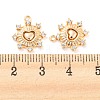 Brass Micro Pave Cubic Zirconia Charms KK-E090-32G-3