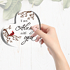 Heart-shaped with Word Acrylic Ornaments DJEW-WH0241-011-3