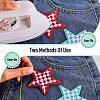 8Pcs 2 Styles Star with Lattice Computerized Embroidery Polyester Iron on/Sew on Patches PATC-TAC0001-28-5