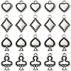 72Pcs 4 Styles Tibetan Style Alloy Pendants FIND-SC0019-40AS-1
