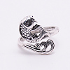 Adjustable Tibetan Style Alloy Cuff Rings PALLOY-WH0076-80AS-RS-1