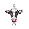 Glass Seed Beaded Links Connector Charms PALLOY-MZ01045-1