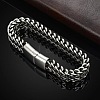 Punk Style 304 Stainless Steel Curb Chain Bracelets for Men WGFAED6-04-4