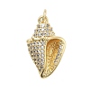 Brass With Cubic Zirconia Pendants KK-Q006-07G-1